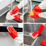1 paire de gants de toilette bicolores pour la maison, nettoyage, lessive, vaisselle, gants en latex, S, M, L, XL