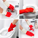 1 paire de gants de toilette bicolores pour la maison, nettoyage, lessive, vaisselle, gants en latex, S, M, L, XL