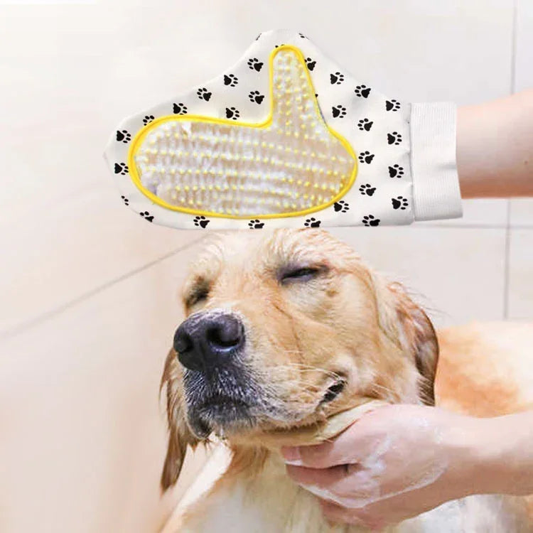 ペット用グローブバスブラシ 犬用マッサージブラシ ペットバスグルーミング用品、グローブマッサージブラシ