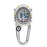 Montre d'Alpinisme Multifonctionnelle en Acier Inoxydable avec Crochet, Montre à Crochet en Acier Inoxydable (Orange), Montre à Crochet en Acier Inoxydable (Bleu), Montre à Crochet en Acier Inoxydable (Jaune), Montre à Crochet en Acier Inoxydable (Rouge)