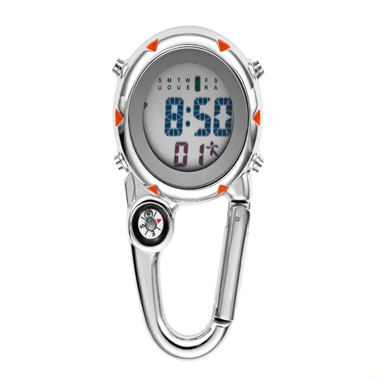Montre d'Alpinisme Multifonctionnelle en Acier Inoxydable avec Crochet, Montre à Crochet en Acier Inoxydable (Orange), Montre à Crochet en Acier Inoxydable (Bleu), Montre à Crochet en Acier Inoxydable (Jaune), Montre à Crochet en Acier Inoxydable (Rouge)
