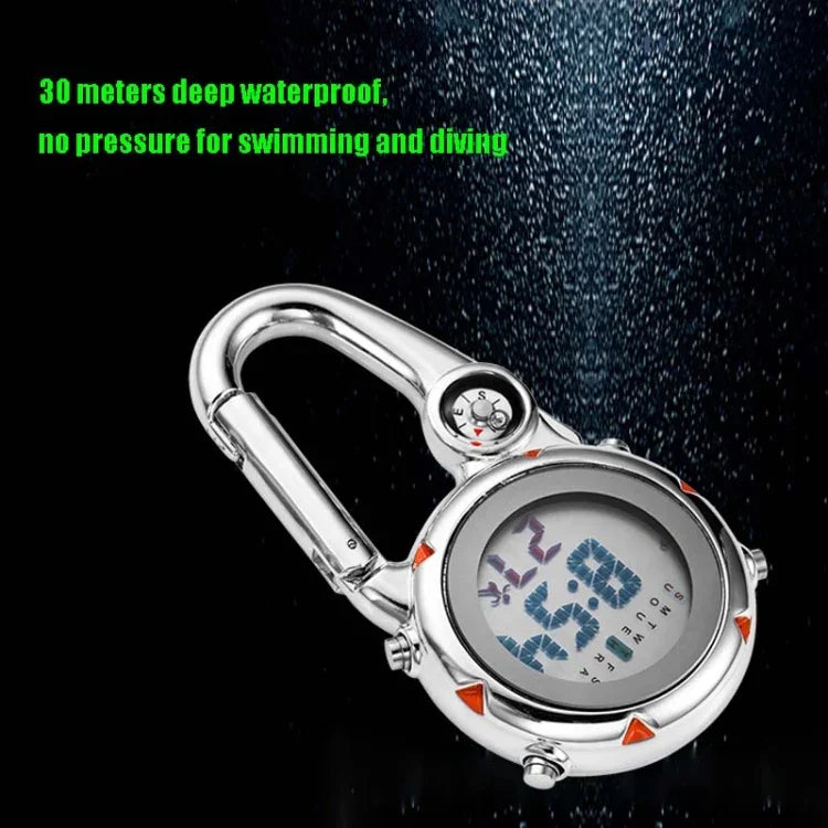 Montre d'Alpinisme Multifonctionnelle en Acier Inoxydable avec Crochet, Montre à Crochet en Acier Inoxydable (Orange), Montre à Crochet en Acier Inoxydable (Bleu), Montre à Crochet en Acier Inoxydable (Jaune), Montre à Crochet en Acier Inoxydable (Rouge)
