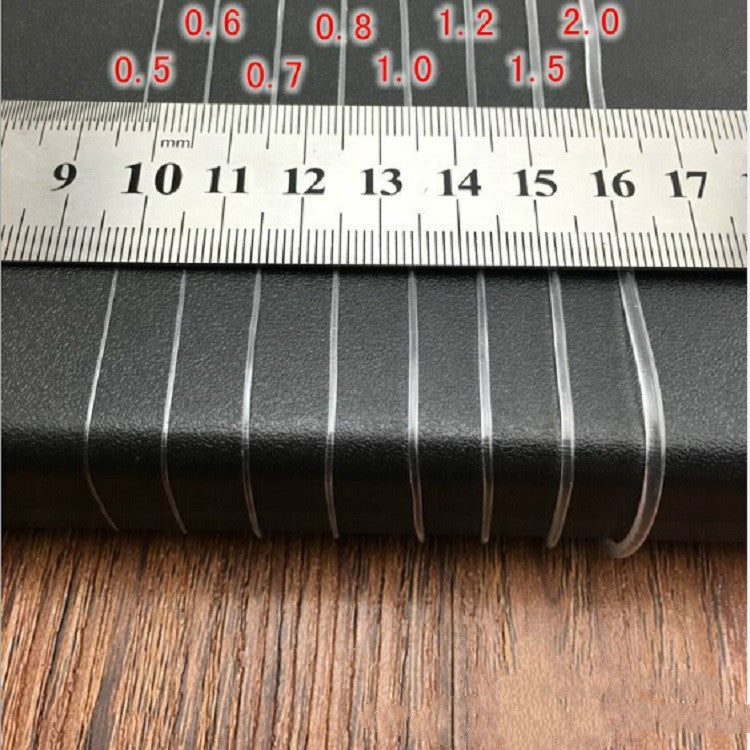 5 PCS Fil de Pêche Transparent Fil Élastique DIY Bijoux Faits Main Accessoires Matériel Perles Fil Perlé, 0.5mm, 0.6mm, 0.7mm, 1mm, 0.8mm