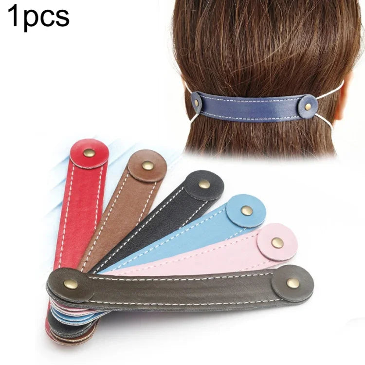 Corde de masque réglable, serre-tête, antidérapante, en cuir PU, boucle d'extension pour capuche