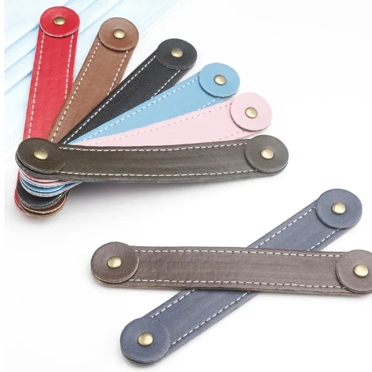 Corde de masque réglable, serre-tête, antidérapante, en cuir PU, boucle d'extension pour capuche