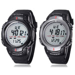 SYNOKE 61576 Life Waterproof LED Sports Watch for Men, Black, Gray