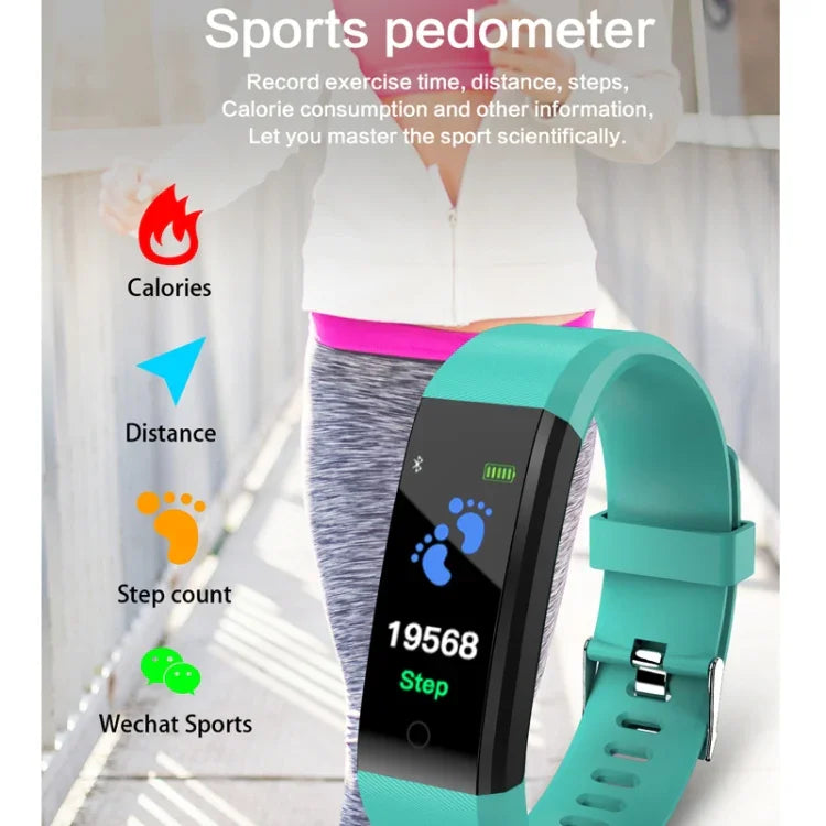 Bracelet Intelligent ID115 Plus Cardiofréquencemètre Tensiomètre Podomètre Santé Course Sport Montre Connectée pour iOS Android, ID115 Plus Noir, ID115 Plus Violet, ID115 Plus Bleu, ID115 Plus Rouge, ID115 Plus Bleu Foncé