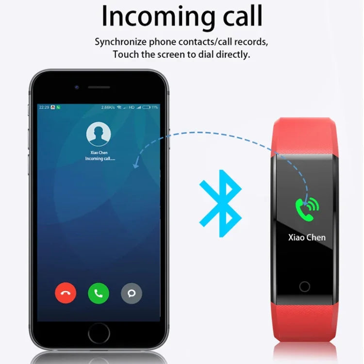 Bracelet Intelligent ID115 Plus Cardiofréquencemètre Tensiomètre Podomètre Santé Course Sport Montre Connectée pour iOS Android, ID115 Plus Noir, ID115 Plus Violet, ID115 Plus Bleu, ID115 Plus Rouge, ID115 Plus Bleu Foncé