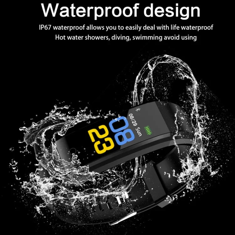 Bracelet Intelligent ID115 Plus Cardiofréquencemètre Tensiomètre Podomètre Santé Course Sport Montre Connectée pour iOS Android, ID115 Plus Noir, ID115 Plus Violet, ID115 Plus Bleu, ID115 Plus Rouge, ID115 Plus Bleu Foncé