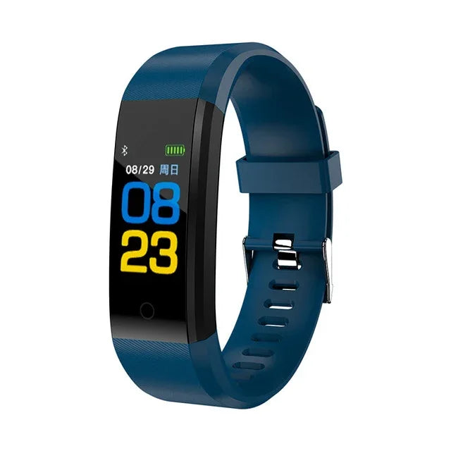 Bracelet Intelligent ID115 Plus Cardiofréquencemètre Tensiomètre Podomètre Santé Course Sport Montre Connectée pour iOS Android, ID115 Plus Noir, ID115 Plus Violet, ID115 Plus Bleu, ID115 Plus Rouge, ID115 Plus Bleu Foncé
