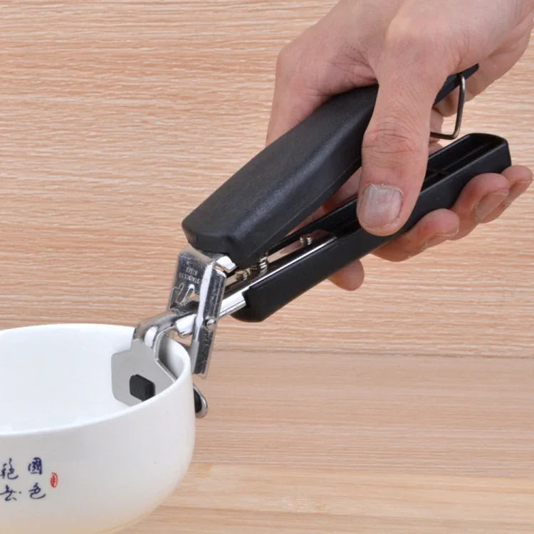 Porte-poignée anti-chaleur et anti-brûlure pour casserole, bol, poêle, ustensile de cuisine pour camping et pique-nique, pince porte-bol, Noir