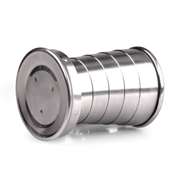 Stainless Steel Camping Folding Cup Traveling Outdoor Camping Hiking Mug Portable Collapsible Cup, S 60ML, L 250ML