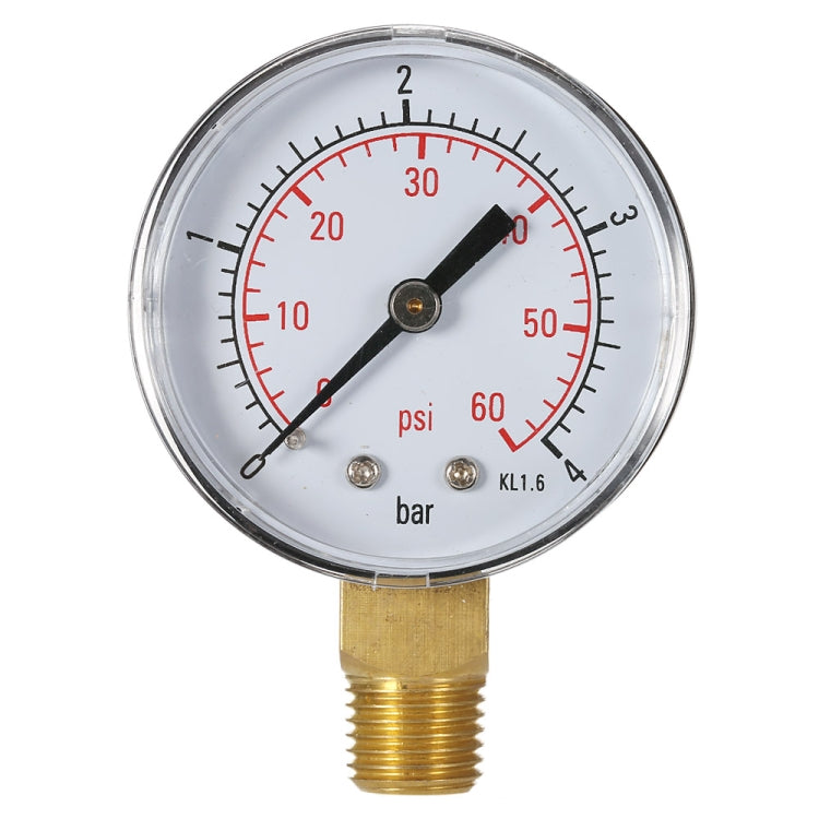 Manomètre Hydraulique Antichoc en Acier Inoxydable pour Filtre de Piscine, Manomètre