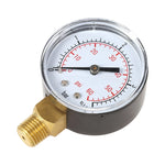Manomètre Hydraulique Antichoc en Acier Inoxydable pour Filtre de Piscine, Manomètre