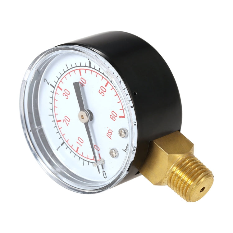 Manomètre Hydraulique Antichoc en Acier Inoxydable pour Filtre de Piscine, Manomètre