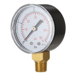 Manomètre Hydraulique Antichoc en Acier Inoxydable pour Filtre de Piscine, Manomètre
