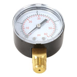 Manomètre Hydraulique Antichoc en Acier Inoxydable pour Filtre de Piscine, Manomètre