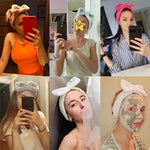 Femmes Nouvelle Lettre "OMG" Bandeaux Polaires Corail Doux avec Nœud Accessoires Cheveux Mignons Serre-tête