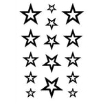 10 Autocollants de tatouage temporaire imperméables noirs classiques