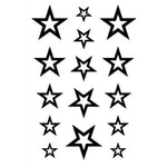 10 Autocollants de tatouage temporaire imperméables noirs classiques