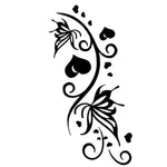 10 Autocollants de tatouage temporaire imperméables noirs classiques