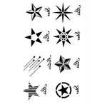 10 Autocollants de tatouage temporaire imperméables noirs classiques