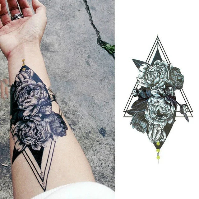2 PCS Small Full Arm Temporary Waterproof Tattoo Stickers