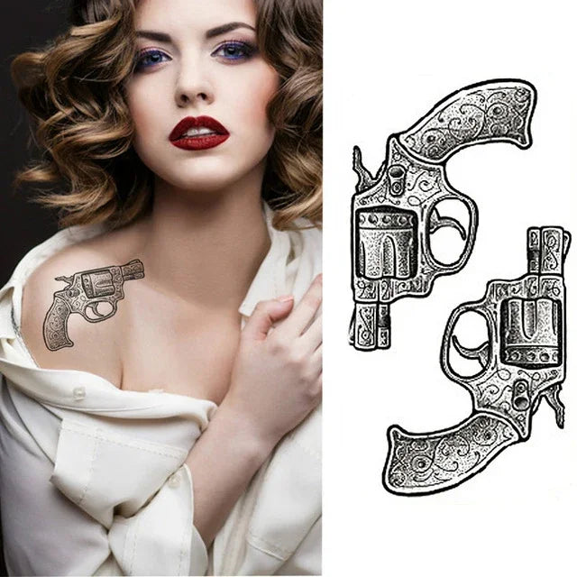 2 PCS Small Full Arm Temporary Waterproof Tattoo Stickers