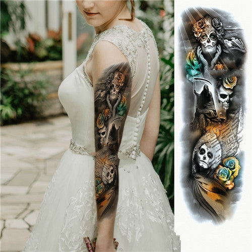 Large Arm Sleeve Waterproof Temporary Tattoo Sticker