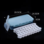 Boîte à glaçons en silicone avec couvercle, moule à glaçons pour réfrigérateur, congélation rapide, livraison couleur aléatoire, 64 grilles, 96 grilles, 128 grilles