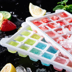Boîte à glaçons en silicone avec couvercle, moule à glaçons pour réfrigérateur, congélation rapide, livraison couleur aléatoire, 64 grilles, 96 grilles, 128 grilles