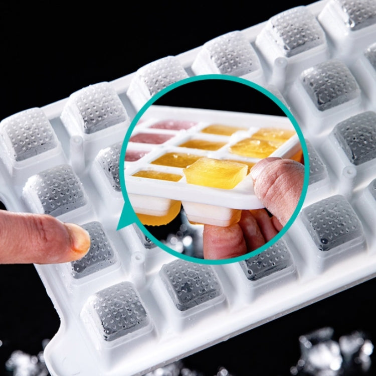 Boîte à glaçons en silicone avec couvercle, moule à glaçons pour réfrigérateur, congélation rapide, livraison couleur aléatoire, 64 grilles, 96 grilles, 128 grilles