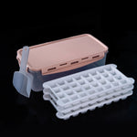 Boîte à glaçons en silicone avec couvercle, moule à glaçons pour réfrigérateur, congélation rapide, livraison couleur aléatoire, 64 grilles, 96 grilles, 128 grilles