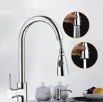 Robinet de cuisine extractible chaud et froid domestique en acier inoxydable 304 rétractable rotatif, Cuivre électrolytique, Noir acier inoxydable, Placage 304, Placage cuivre + Arrêt d'eau