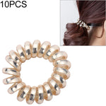 10 élastiques à cheveux multicolores en spirale pour queue de cheval, bandes élastiques, accessoires pour cheveux en fil de téléphone