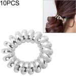 10 élastiques à cheveux multicolores en spirale pour queue de cheval, bandes élastiques, accessoires pour cheveux en fil de téléphone