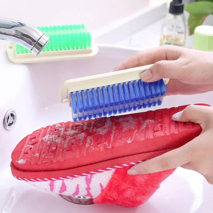 4 brosses à lessive à poils souples pour usage domestique, brosse de nettoyage en plastique pour chaussures, couleur aléatoire, 4 brosses de nettoyage