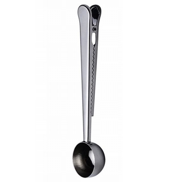 Cuillère à Café Multifonction avec Clip en Acier Inoxydable, Cuillère Doseuse à Café et Thé, Cuillère à Café (Argent), Cuillère à Café (Or), Cuillère à Café (Noir), Cuillère à Café (Or Rose)