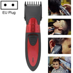 Tondeuse électrique étanche rechargeable, coupe-cheveux, tondeuse à barbe, rouge, gris