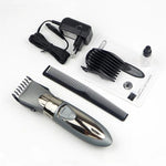 Tondeuse électrique étanche rechargeable, coupe-cheveux, tondeuse à barbe, rouge, gris