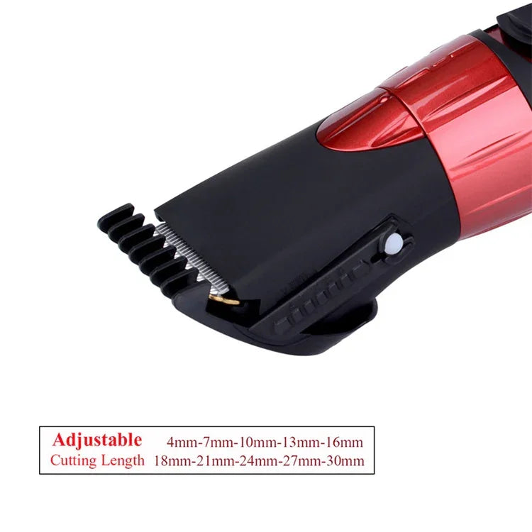 Tondeuse électrique étanche rechargeable, coupe-cheveux, tondeuse à barbe, rouge, gris