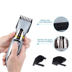 Tondeuse électrique étanche rechargeable, coupe-cheveux, tondeuse à barbe, rouge, gris