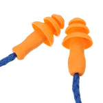 10 pièces bouchons d'oreilles souples en silicone avec cordon, protection auditive réutilisable, réduction de bruit