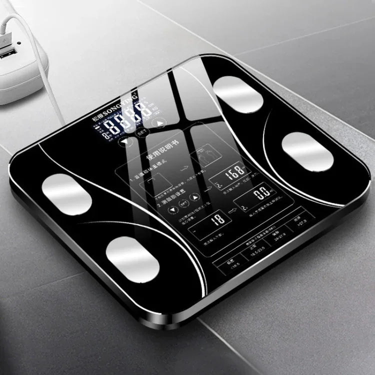 Pèse-personne électronique intelligent avec écran LCD, pèse-personne numérique pour salle de bain