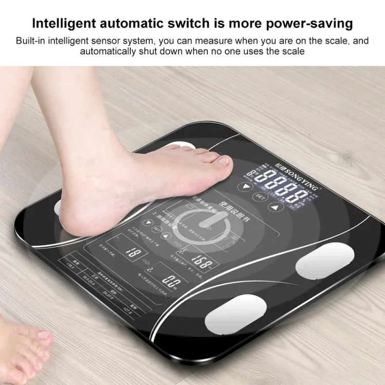 Pèse-personne électronique intelligent avec écran LCD, pèse-personne numérique pour salle de bain