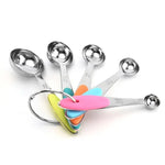 Set de cuillères doseuses en acier inoxydable, cuillère à café, ustensile de cuisine pour pâtisserie, tasse à mesurer 5 en 1, cuillère à mesurer 5 en 1, tasse à mesurer 5 en 1 (couleur), cuillère à mesurer 5 en 1 (couleur)