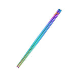 1 paire de vaisselle en acier inoxydable, baguettes en métal réutilisables colorées, longueur : 23 cm