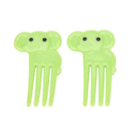 5 ensembles de 10 pièces – Fourchettes à fruits créatives en plastique en forme d'animaux de dessin animé, décorations de bento, cure-dents pour enfants