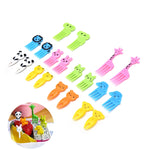 5 ensembles de 10 pièces – Fourchettes à fruits créatives en plastique en forme d'animaux de dessin animé, décorations de bento, cure-dents pour enfants
