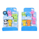 5 ensembles de 10 pièces – Fourchettes à fruits créatives en plastique en forme d'animaux de dessin animé, décorations de bento, cure-dents pour enfants